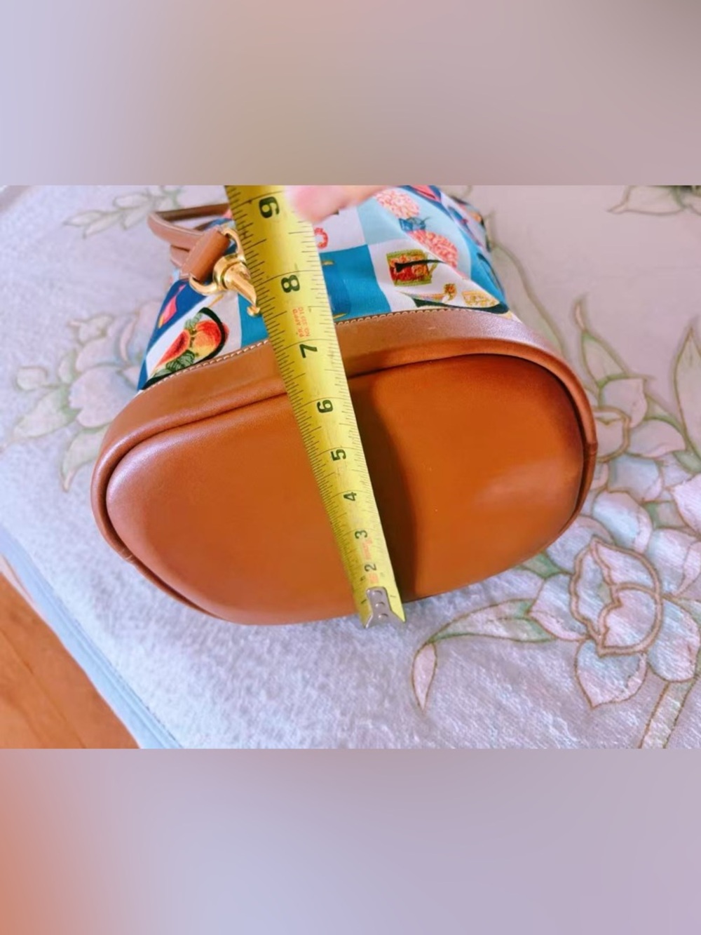 Vintage Gucci Shimo Leather Canvas Backpack All-Over Pattern RARE Vintage 1980s - Picture 10 of 15